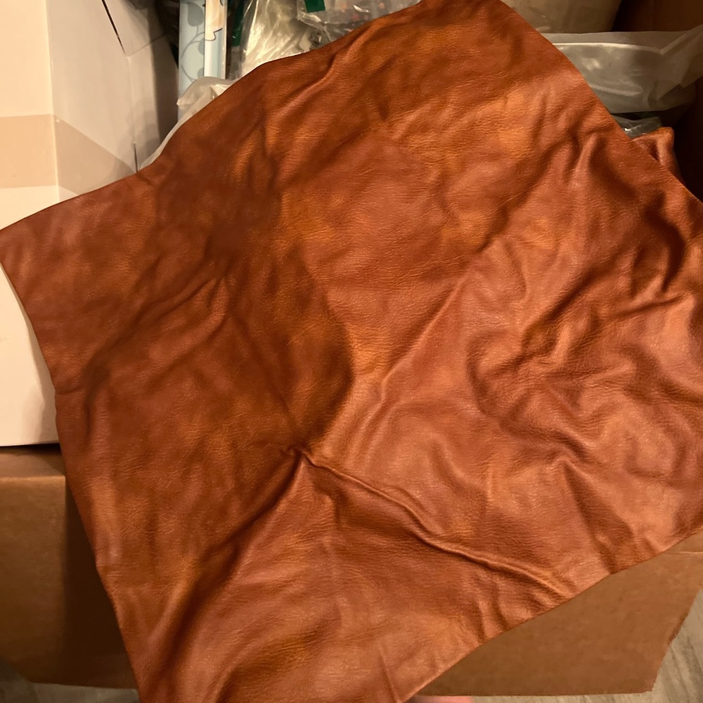 2 leather pillow cases